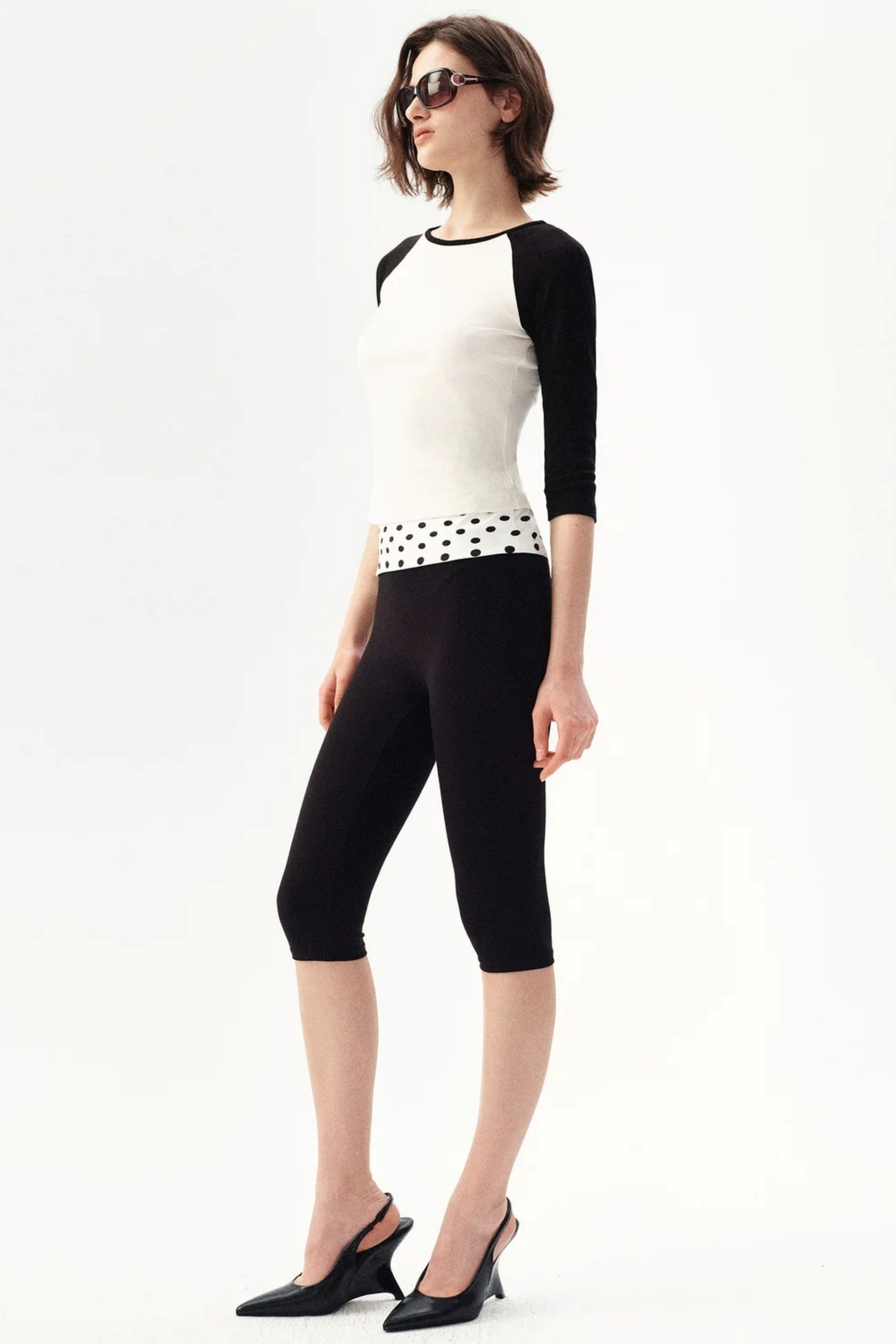 French Color-Blocked Raglan Top