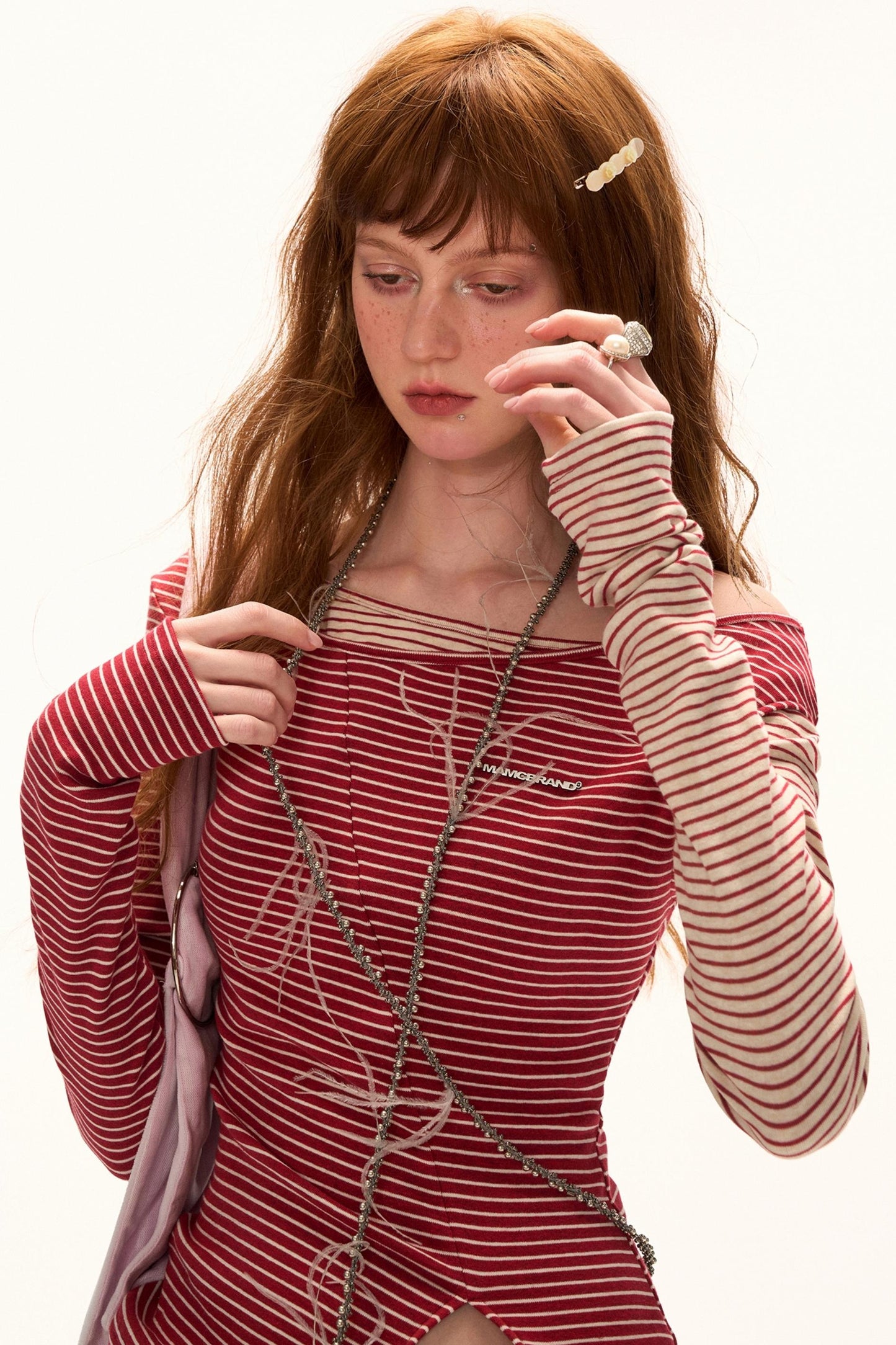 Striped Slim Long-Sleeved Top