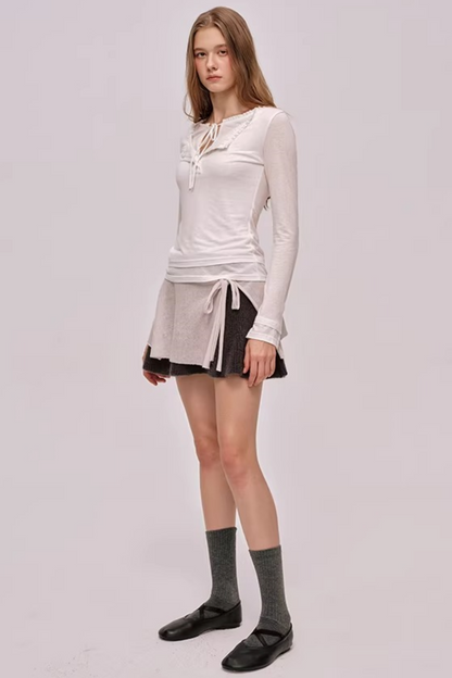 Layered Lace Patchwork Top
