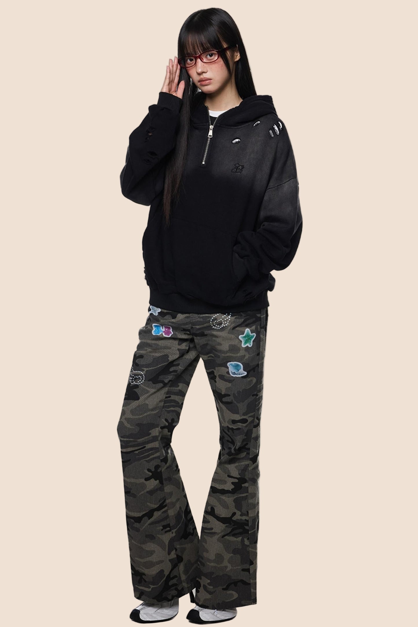 Vintage Distressed Sweat Jacket