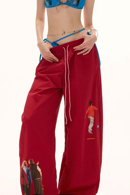 Summer Polka Dot Wide Leg Pants