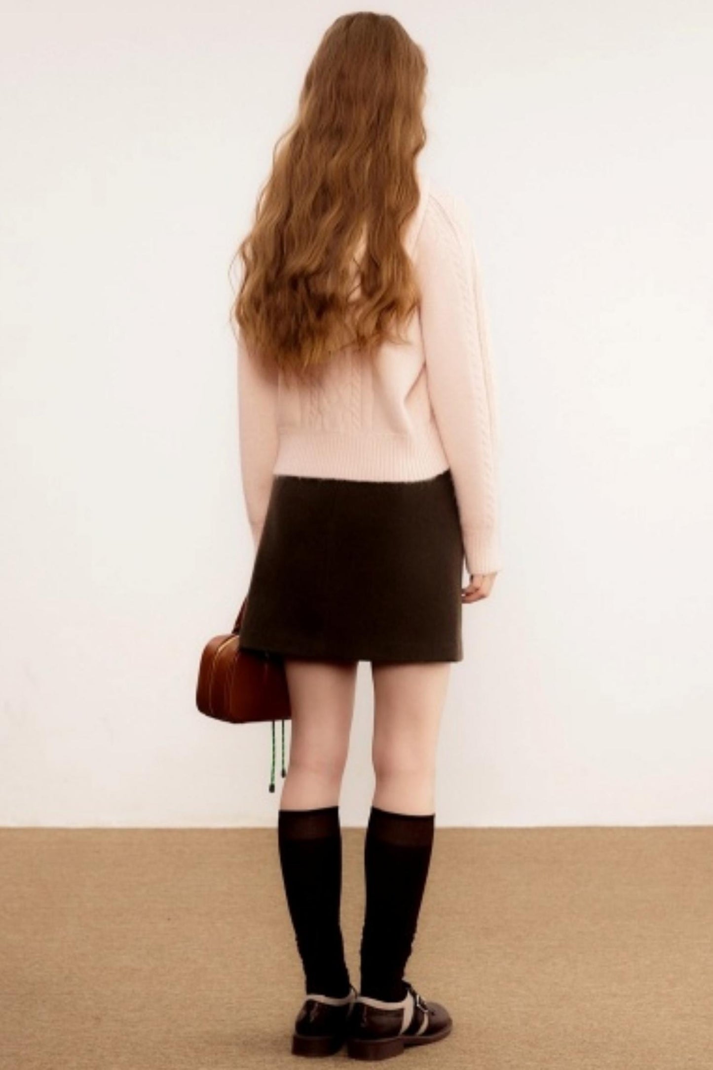 Three-Dimensional Cable Knit Hooded Sweater