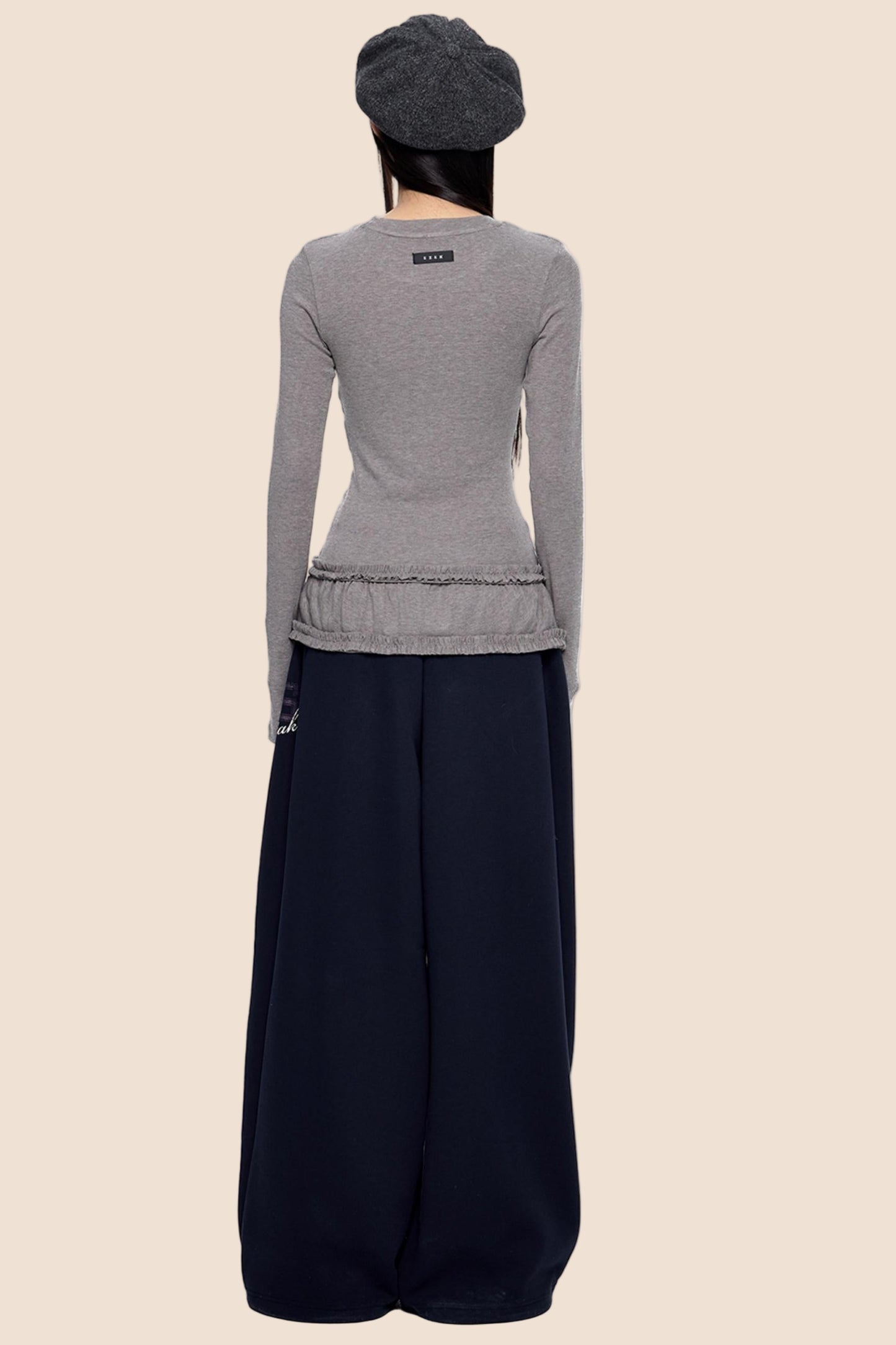 Slimming Vintage Crew Neck Top