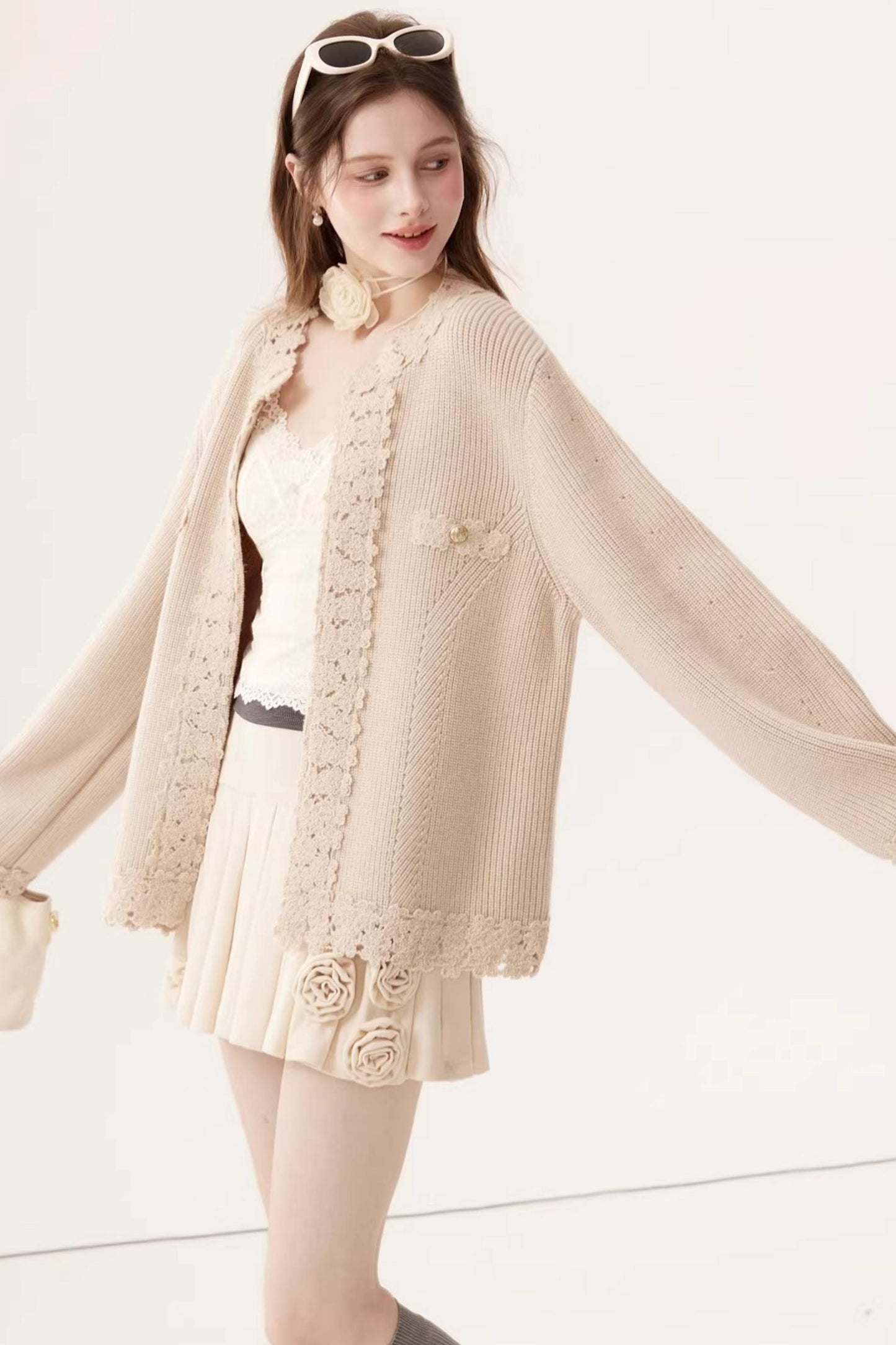 Vintage Embroidered Wool Cardigan