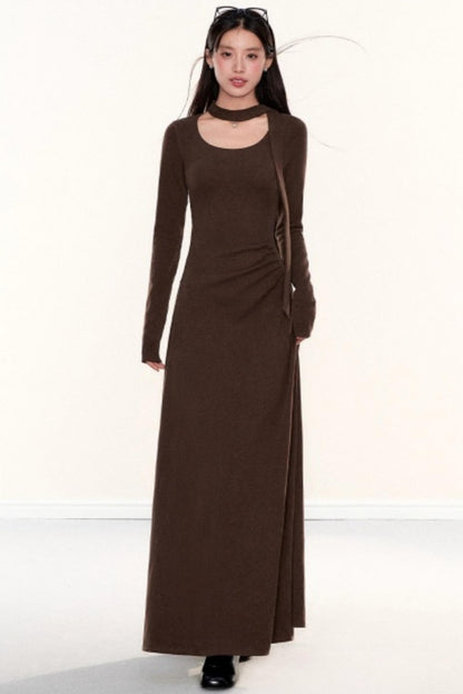 Knitted Ribbon Bodycon Slimming Dress