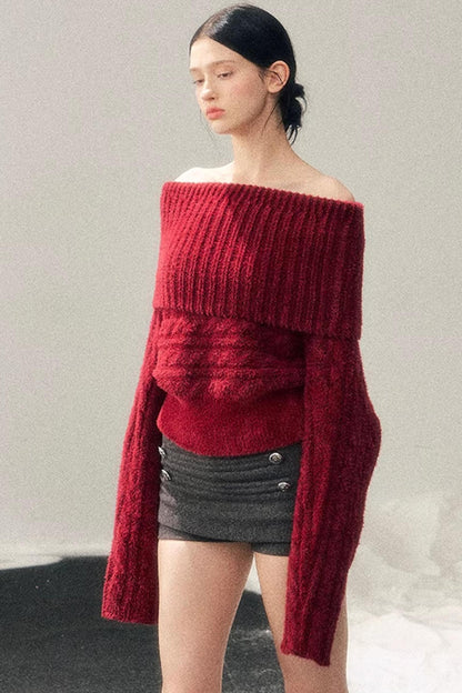 Woolen A-Line Skirt Pants