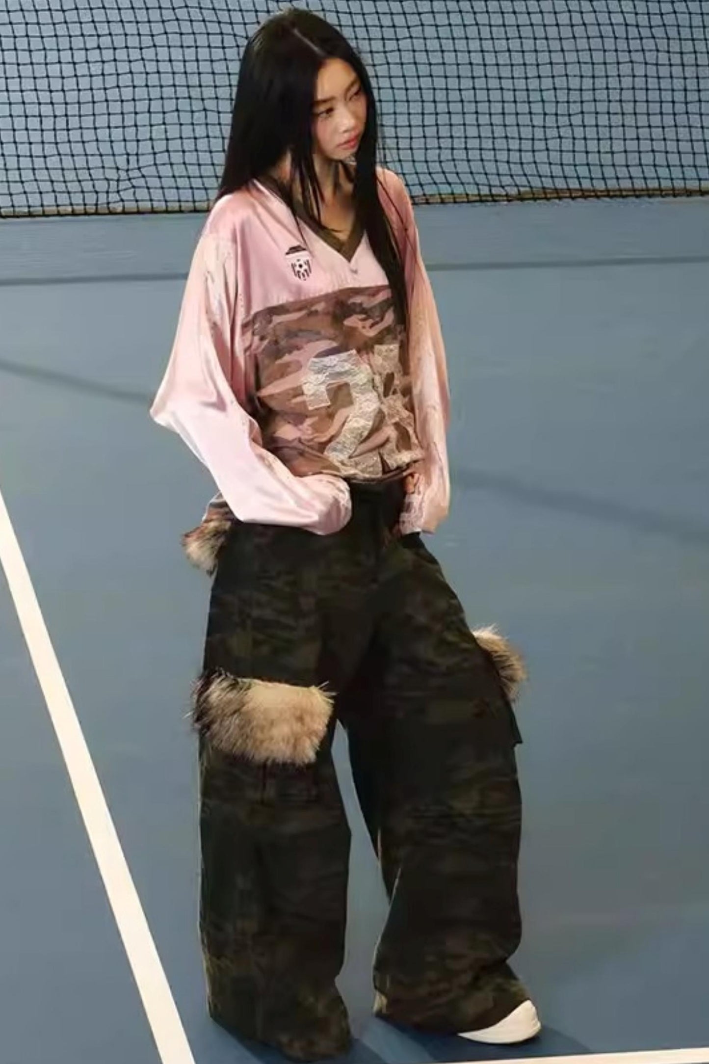 Retro-Cargohose mit Tarnmuster