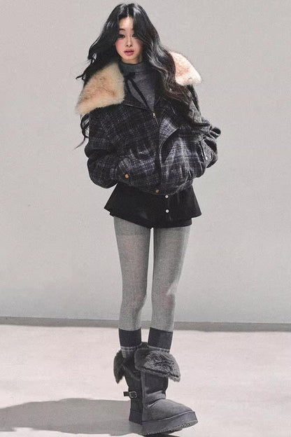 Hepburn Plaid Quilted Jacket