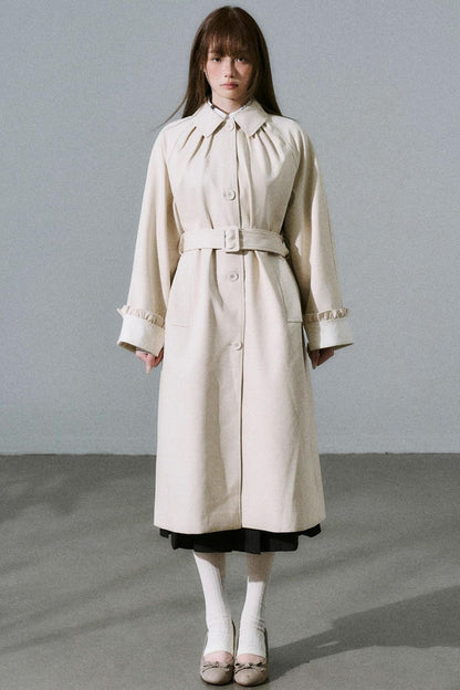 Sweet Flower Trench Coat