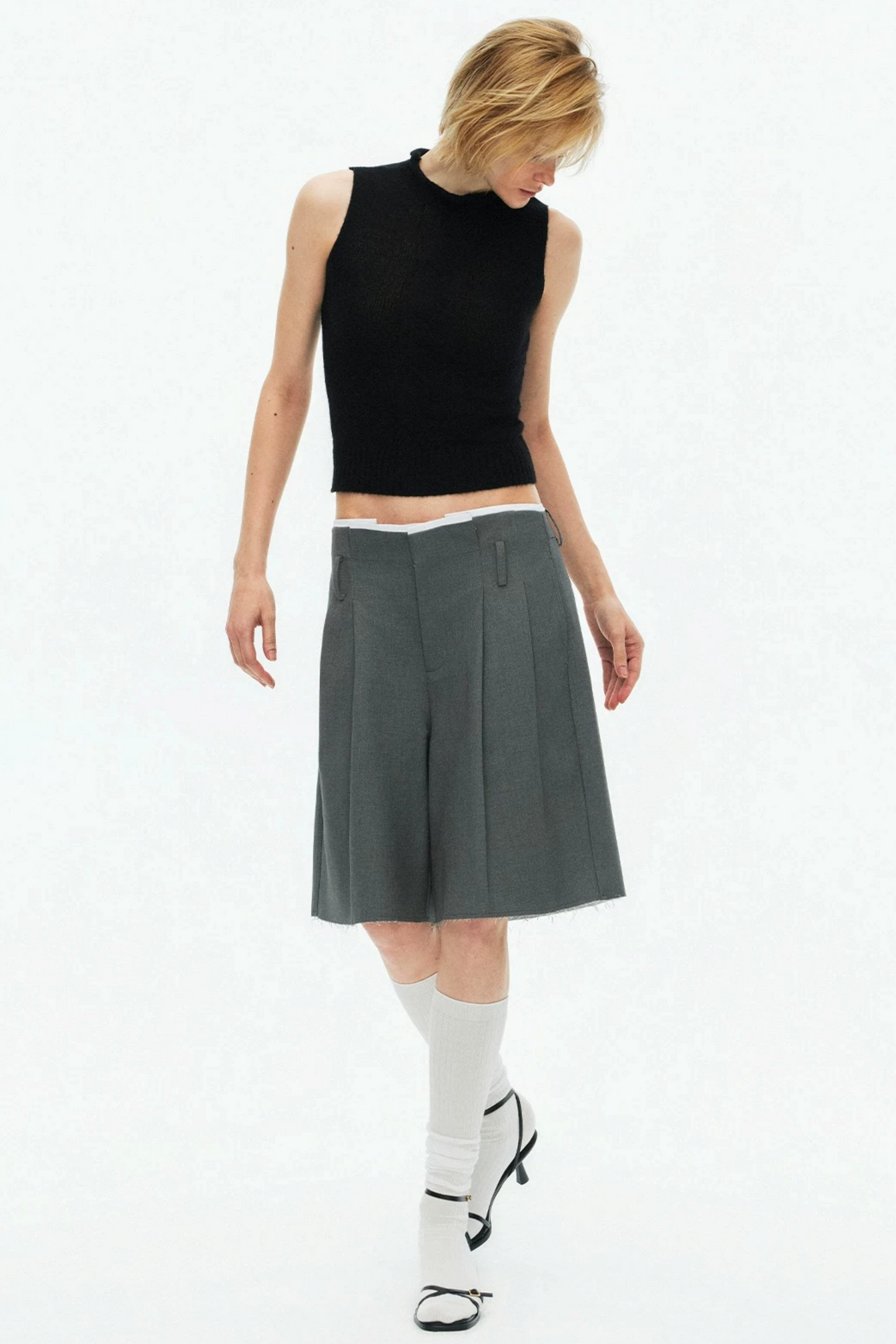 Tencel Wool Pleated Pants