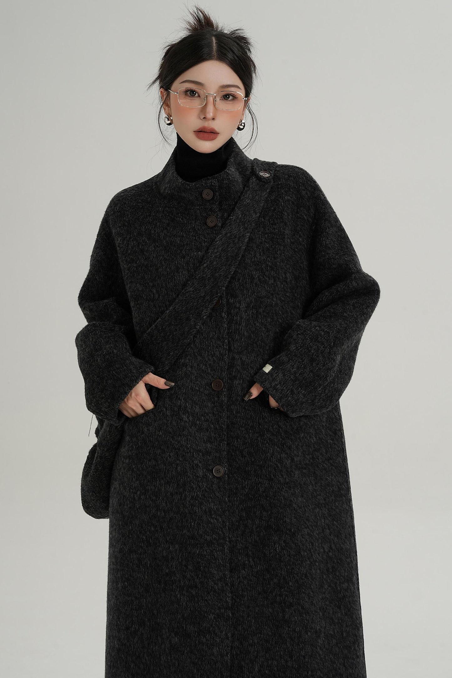 Temperament Stand-Up Woolen Jacket
