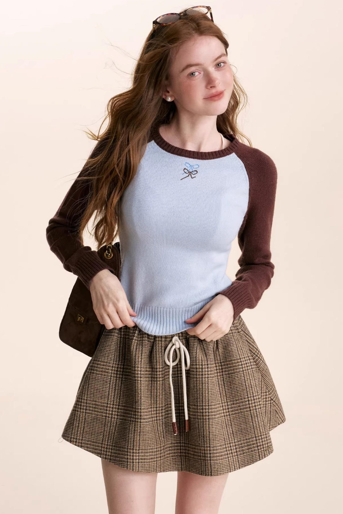 Retro Wool Plaid Skirt