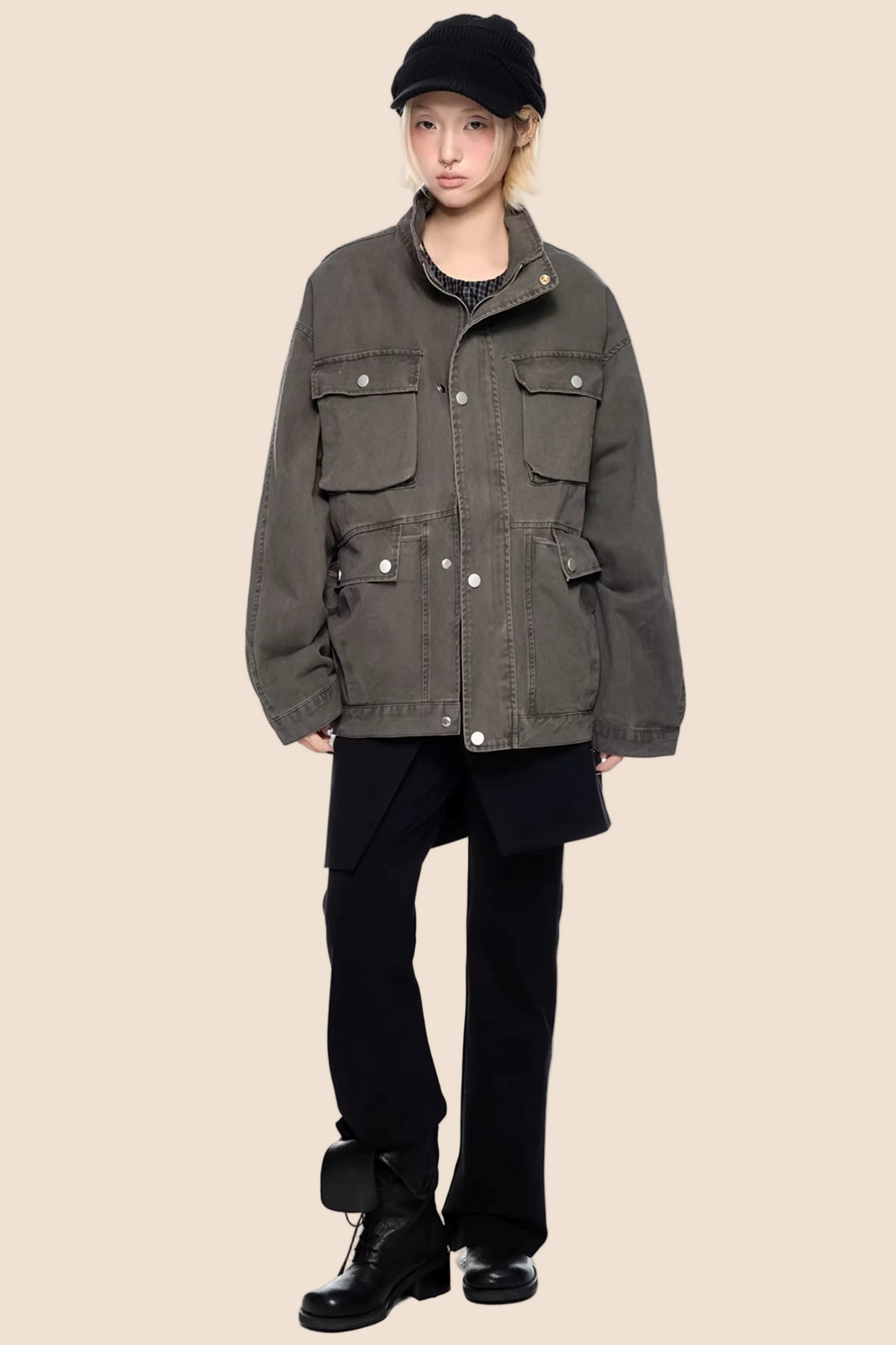 Barn-Style Distressed Work Jacket