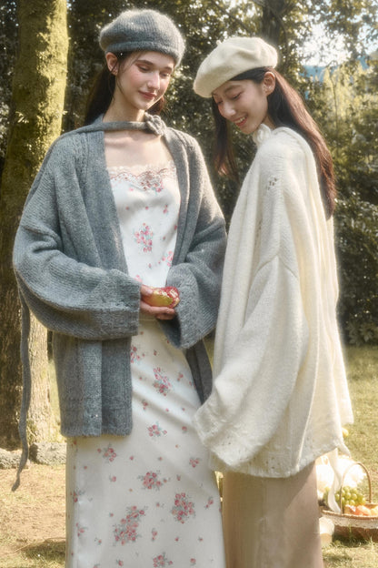 Fluffy Wool Long Cardigan