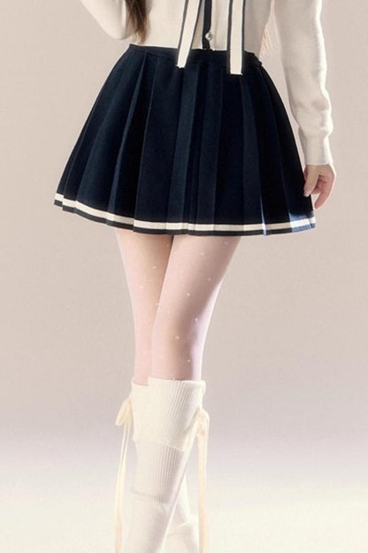 Navy Knitted Suit Set-Up