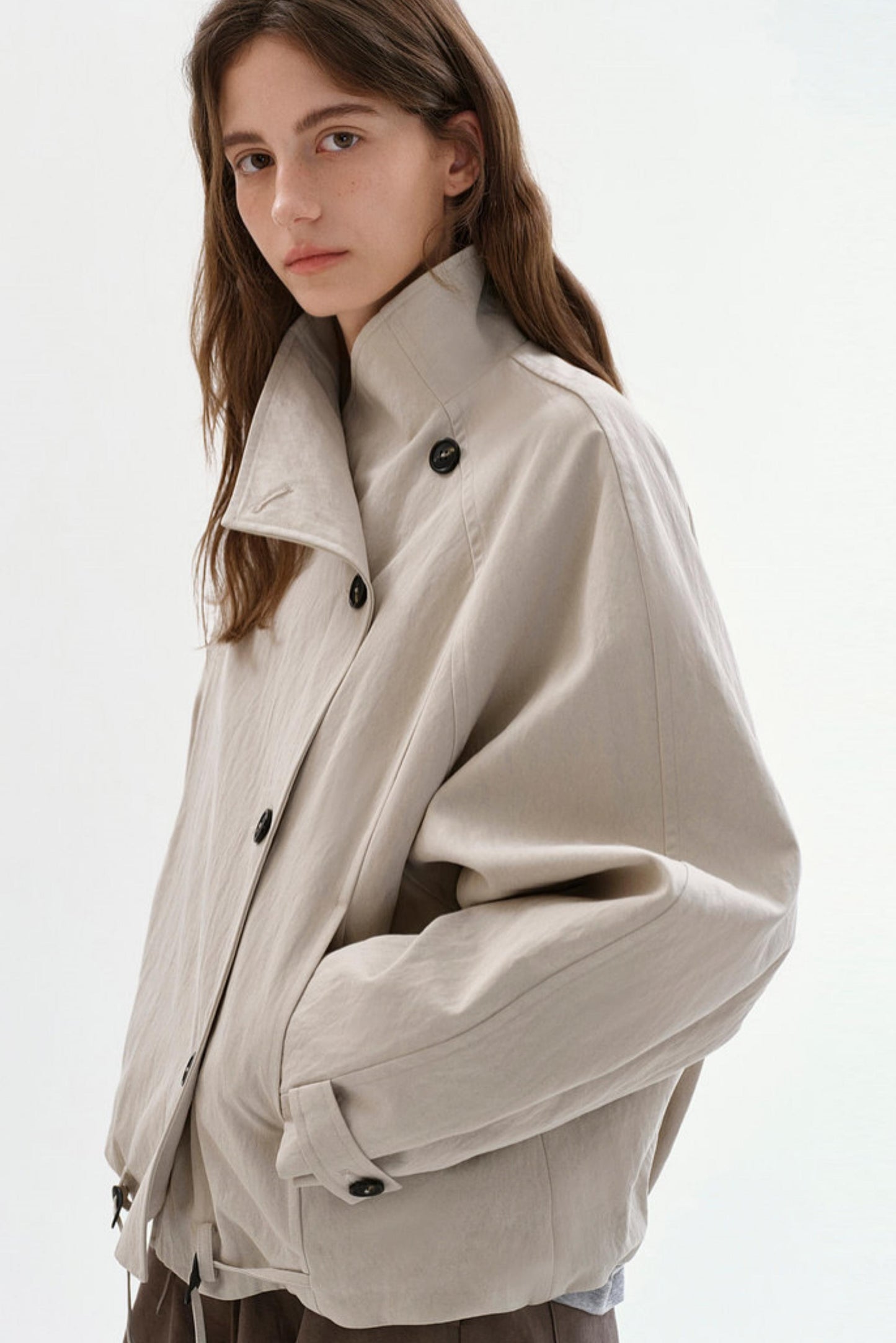 Elegant Drawstring Trench Coat