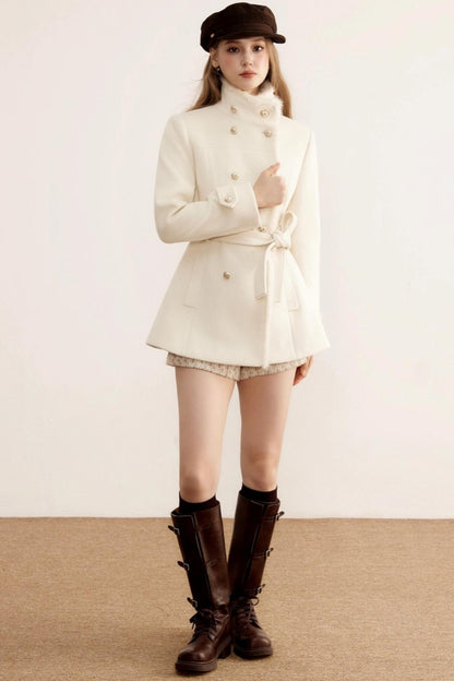 Winter Retro Woolen Double-Breasted Coat