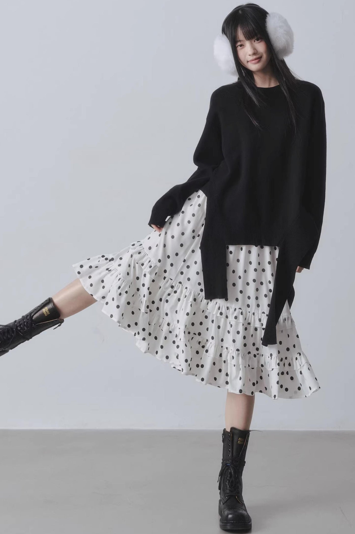 Black Irregular Sweater