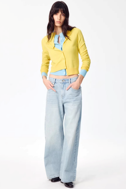 Retro Wool Colorful Cardigan Sweater