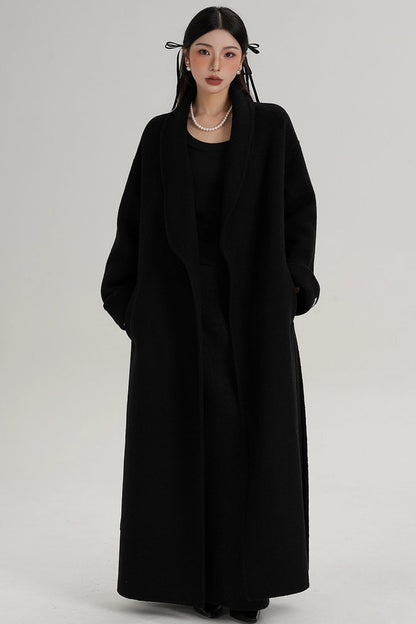 Elegant Wool Lapel Coat