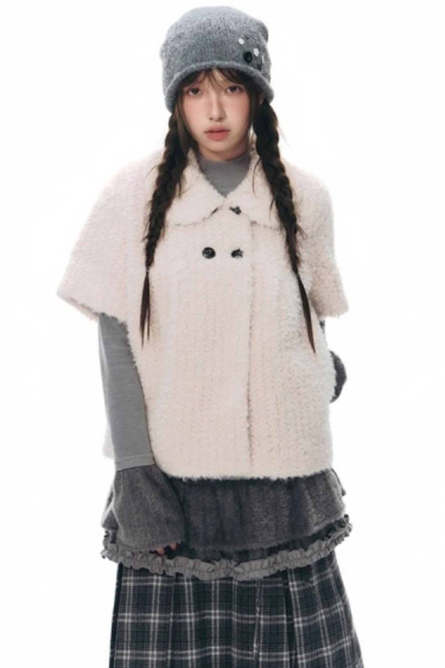 Handmade Gray Knit Beanie