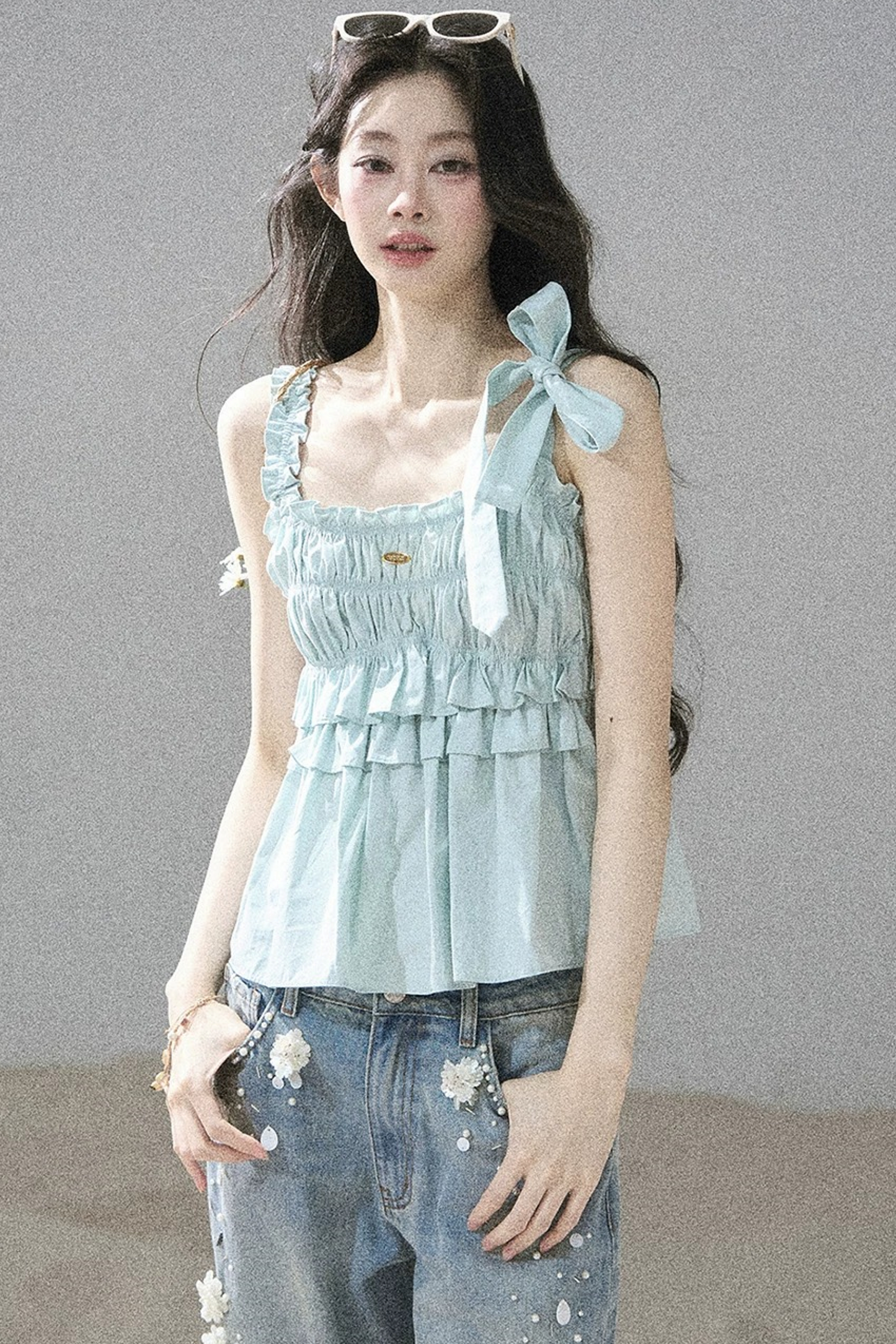 French Pleated Summer Blouse