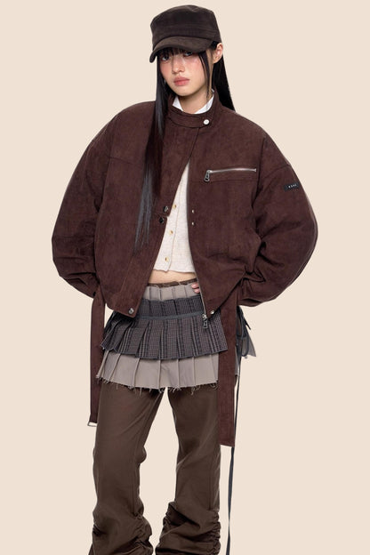 Brown Cropped Jacket