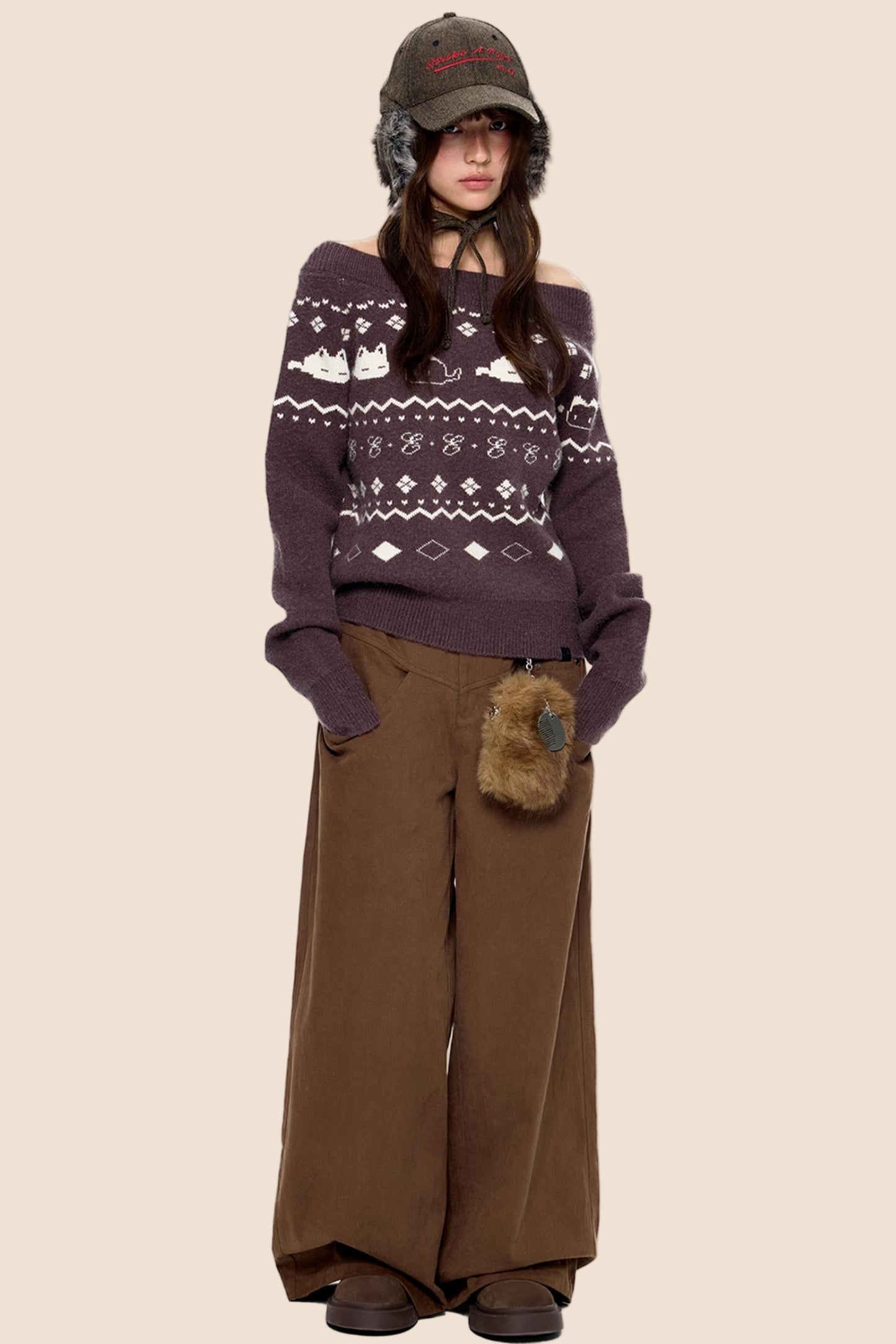 Fair Island Print Knit Sweater