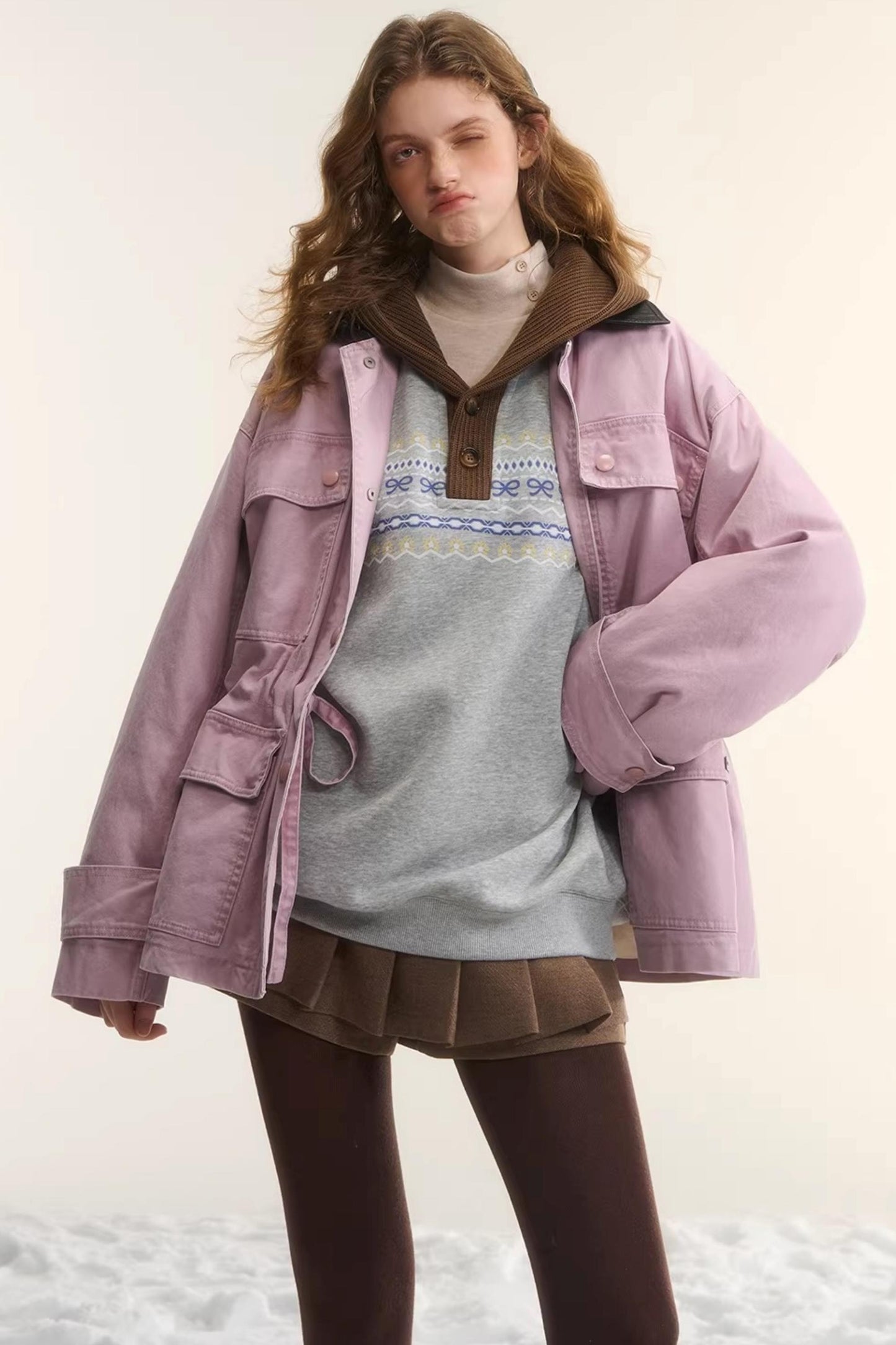 Fair Isle Hooded Top