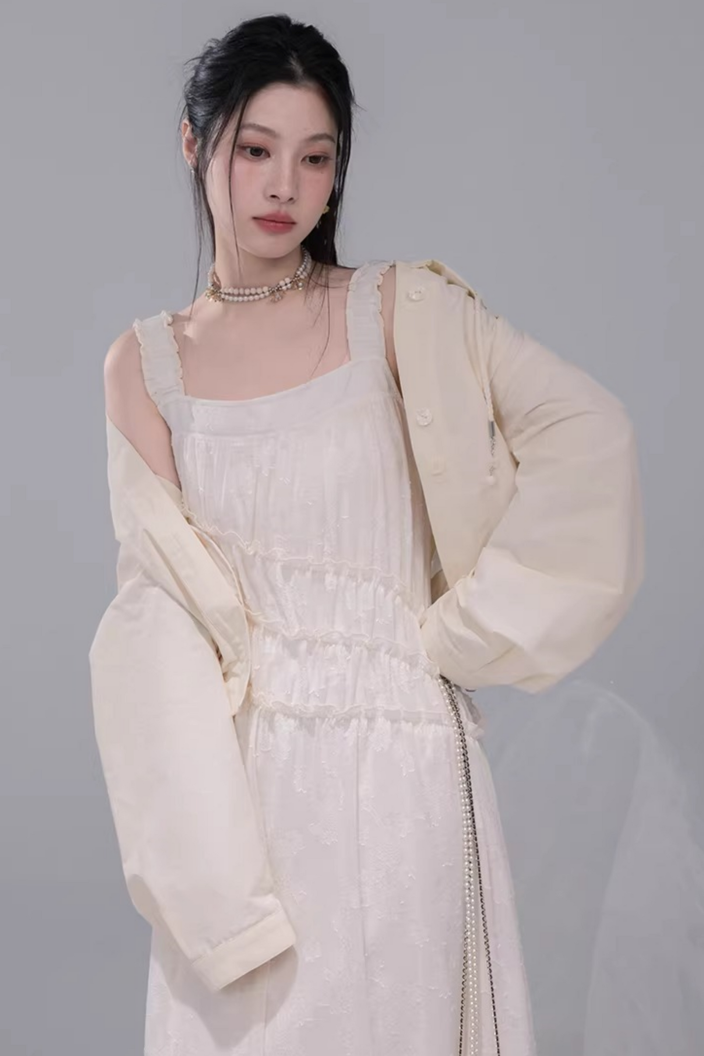 Floral Bud Lace Tank Dress