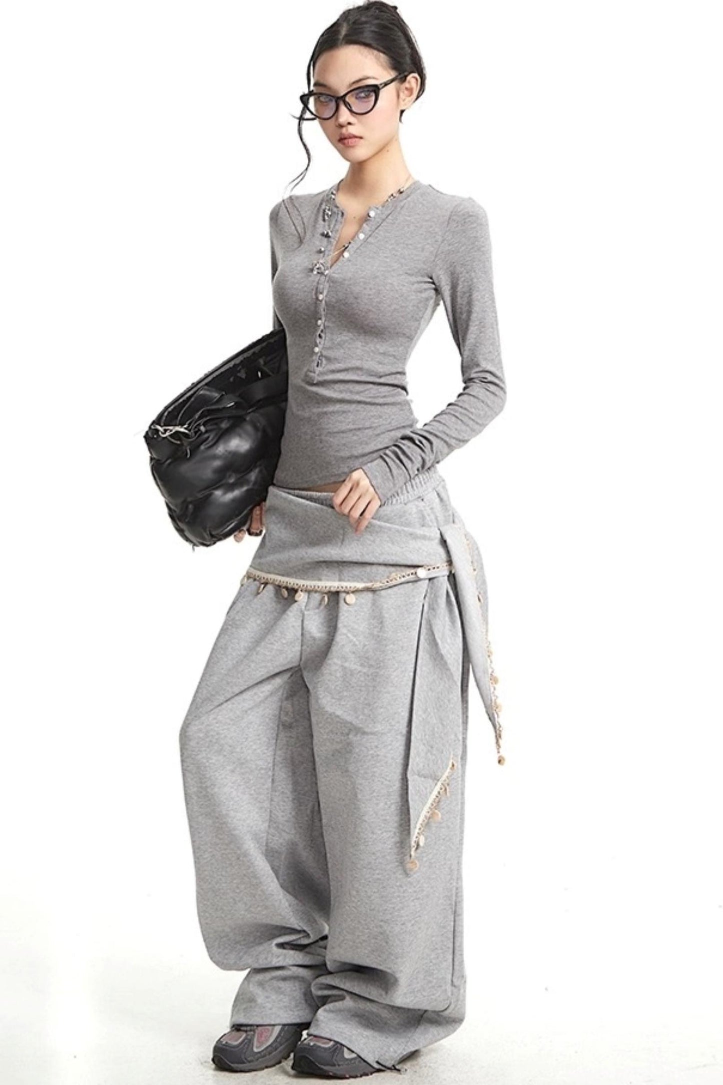 Wide-Leg Sweatpants