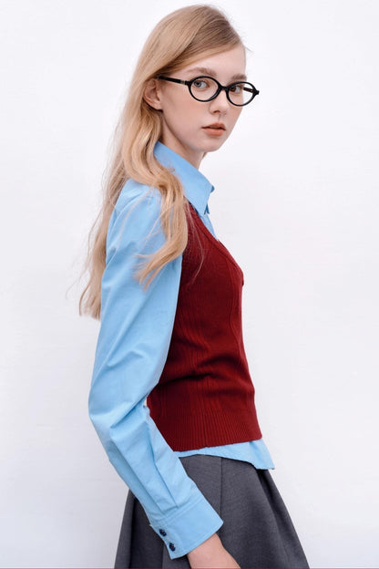 Halterneck Striped Camisole Top