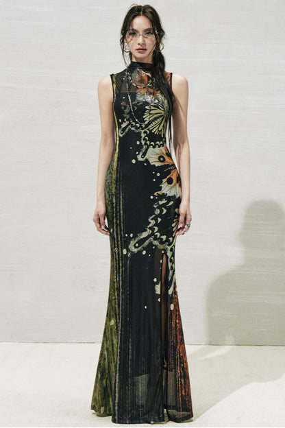 Slit Two-Piece Dress