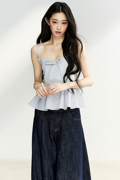 Ruffled Bow Camisole Top