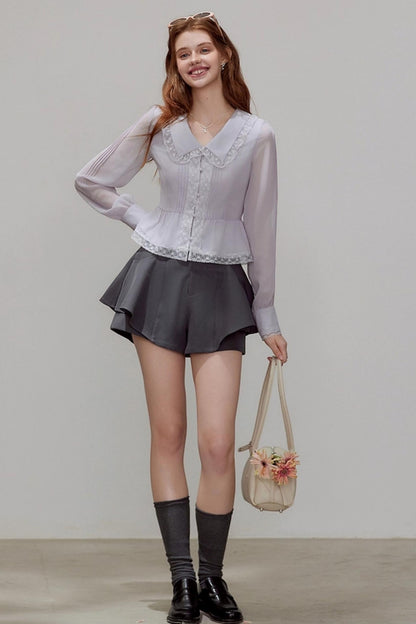 Chiffon Waist Shirt