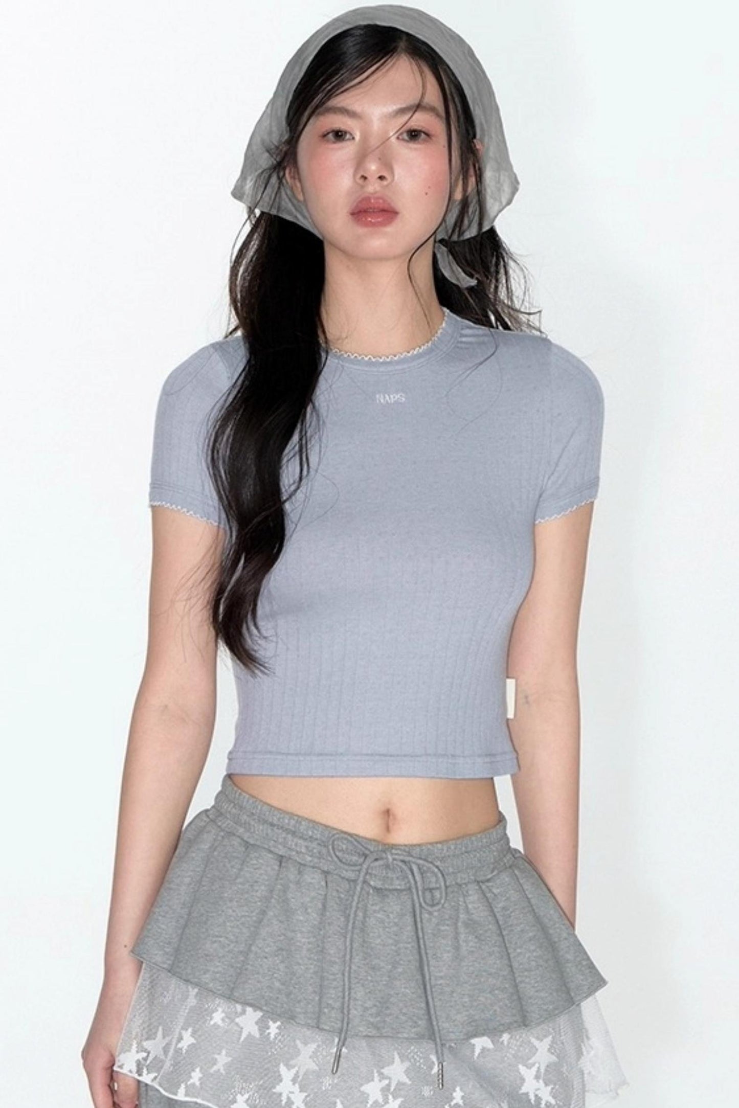 Original Slim Jacquard Short Sleeve Top Set-Up