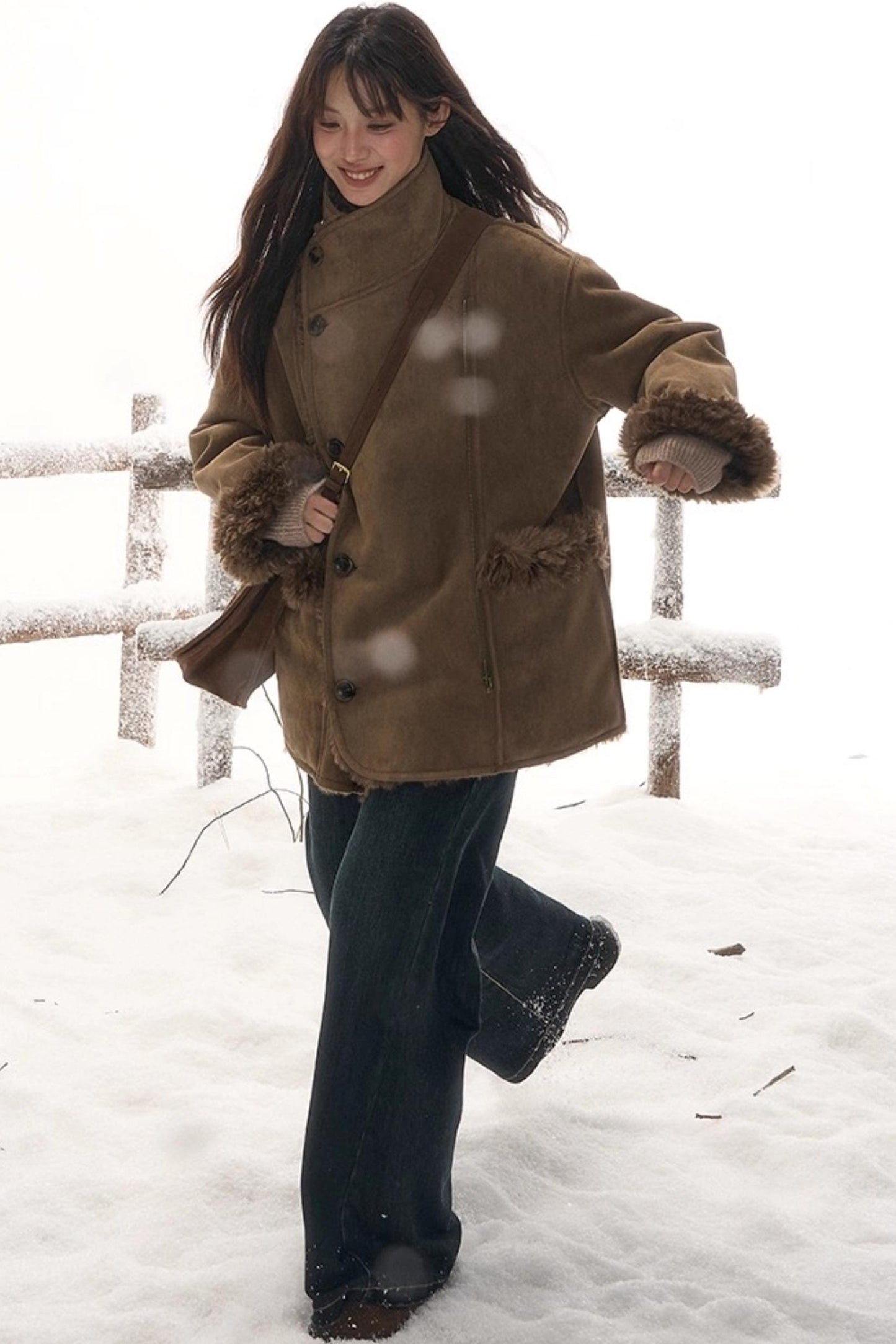 Reversible Leather Fur Coat