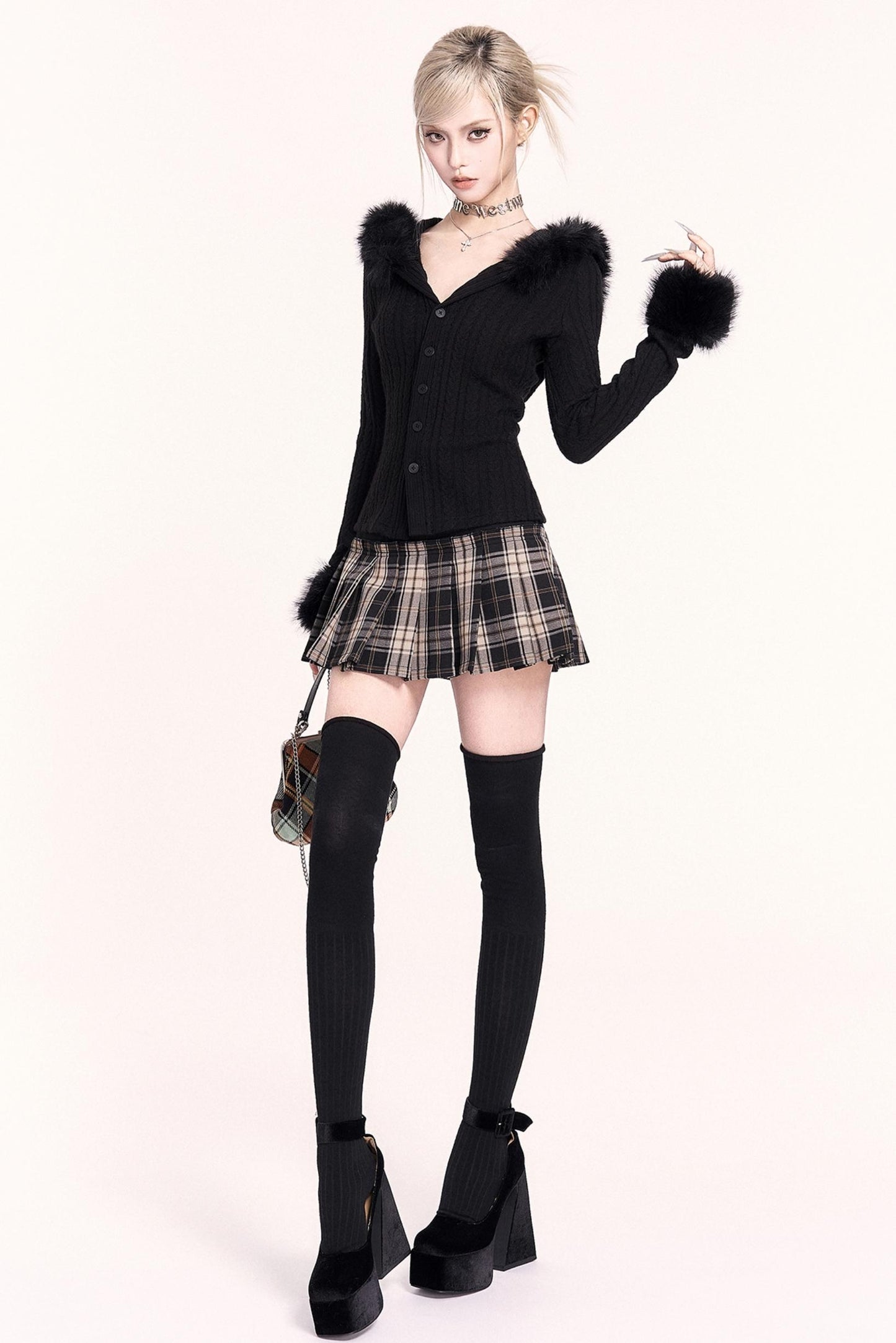 Japanese Plaid Pleated Skirt