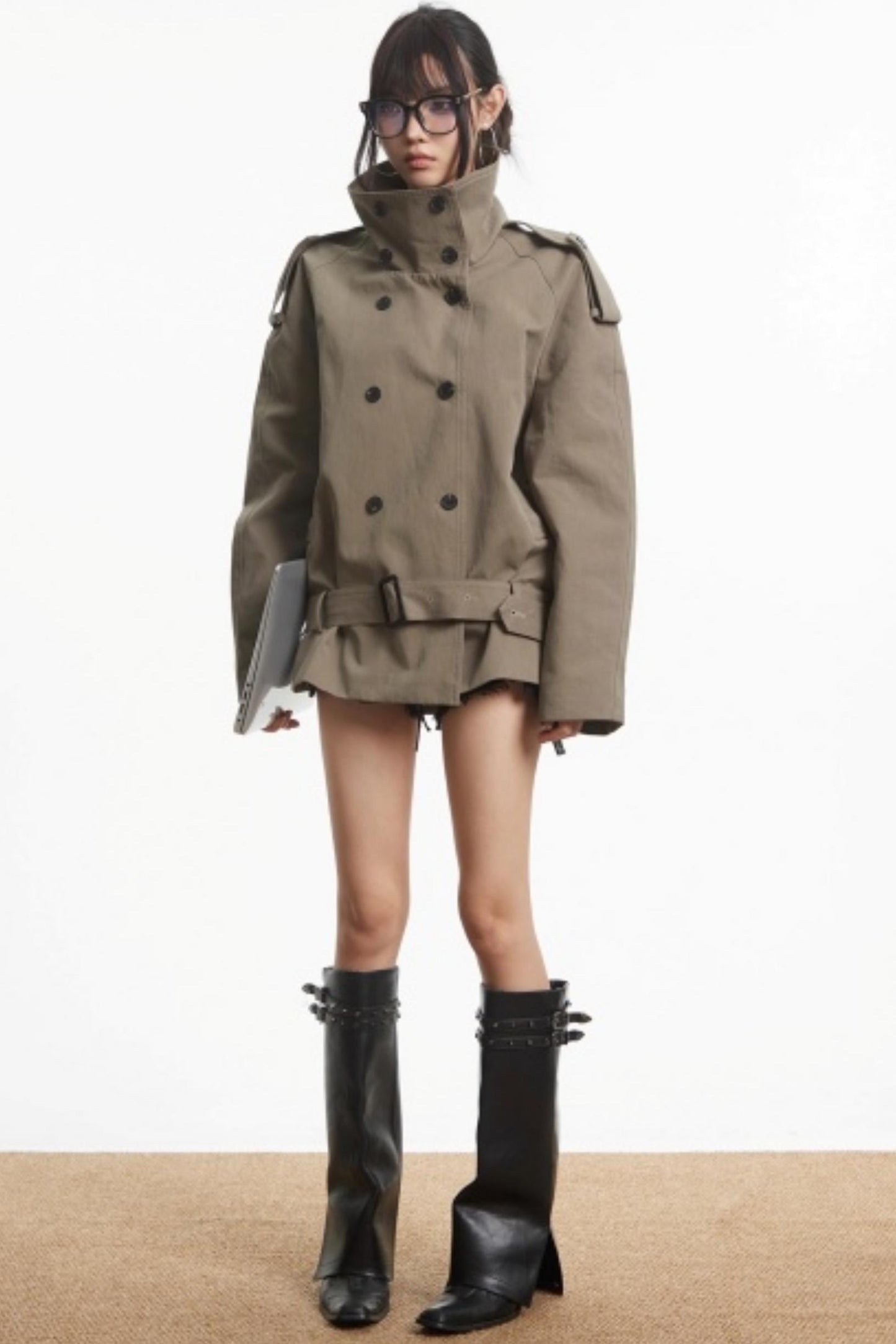 Retro Dark Khaki Work Jacket