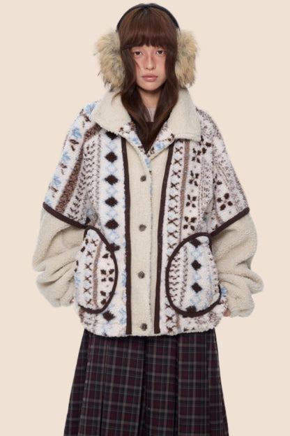 Ethnic Polar Fleece Jacket