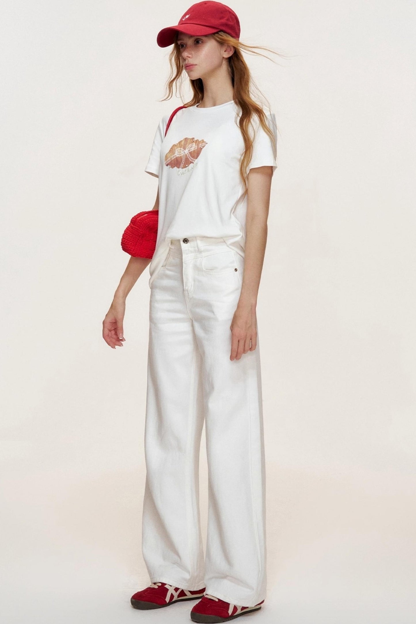 Croissant Lace Short Sleeve T-Shirt