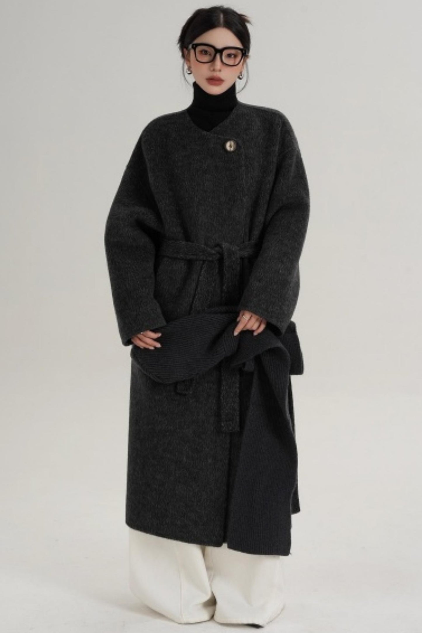 Hooded Double-Sided Wool Coat