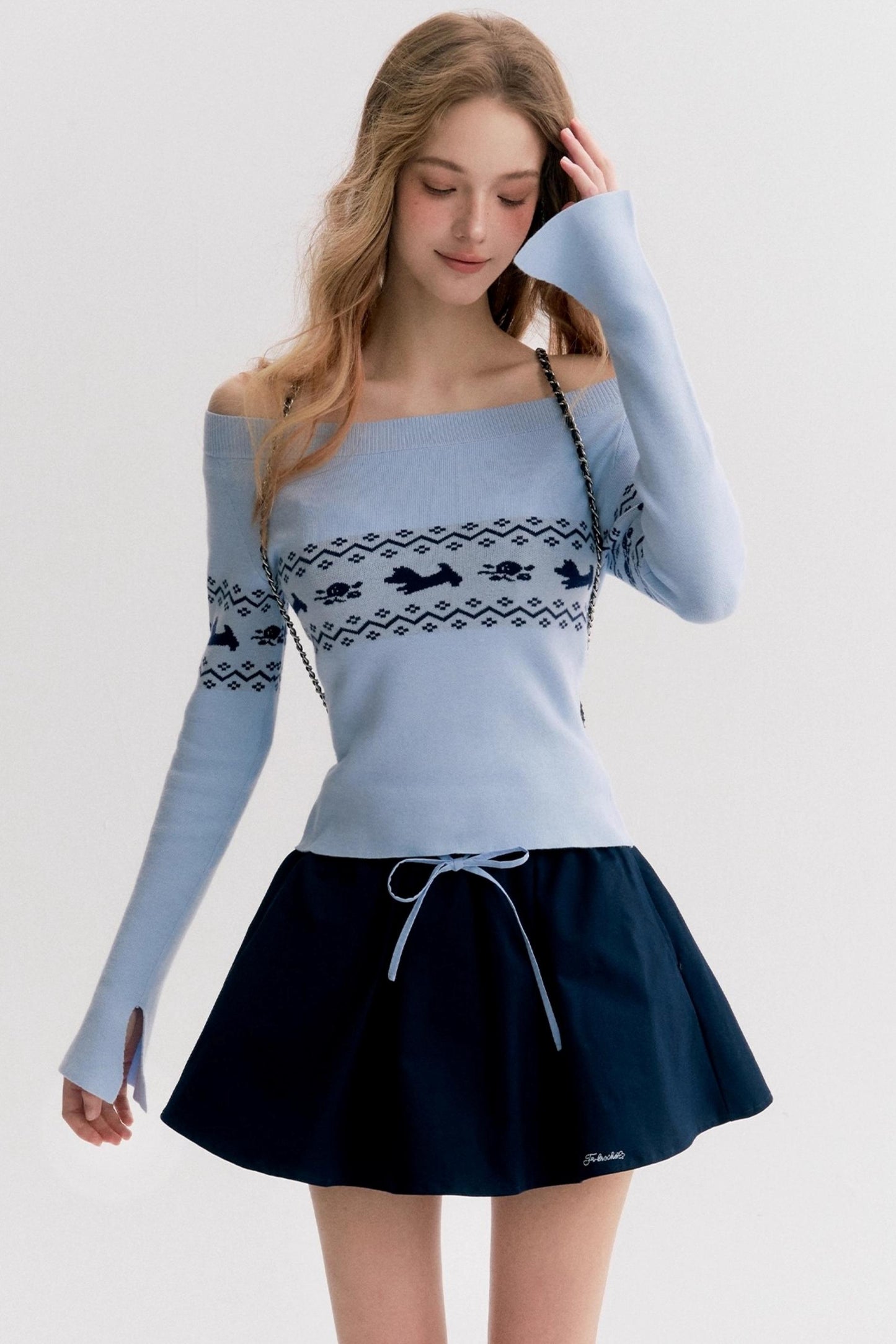 Drawstring Double Waist A-Line Puffy Skirt