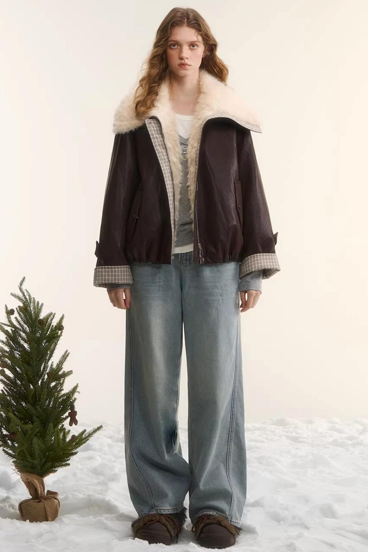 Washed Distressed Denim Pants