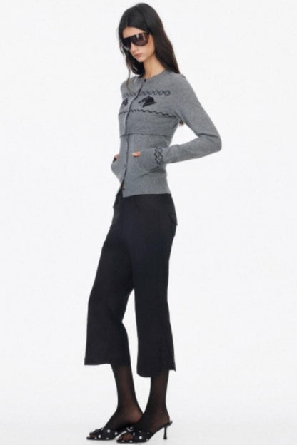 Wool Knit Two Piece Slim Jacket