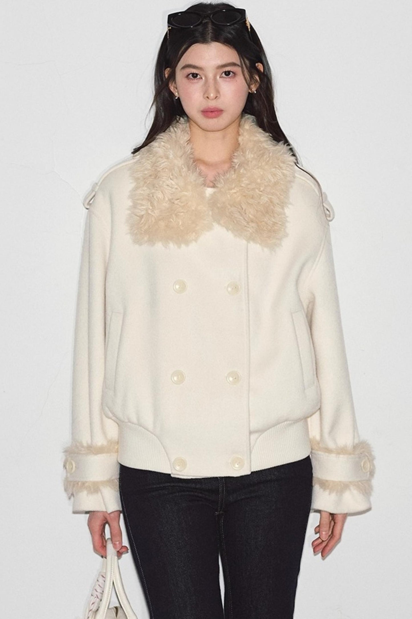 Lamb Wool Double-Breasted Jacket