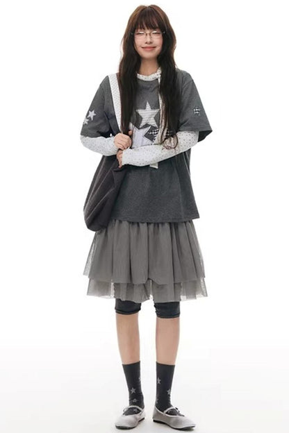 Star Patch Embroidered T-Shirt