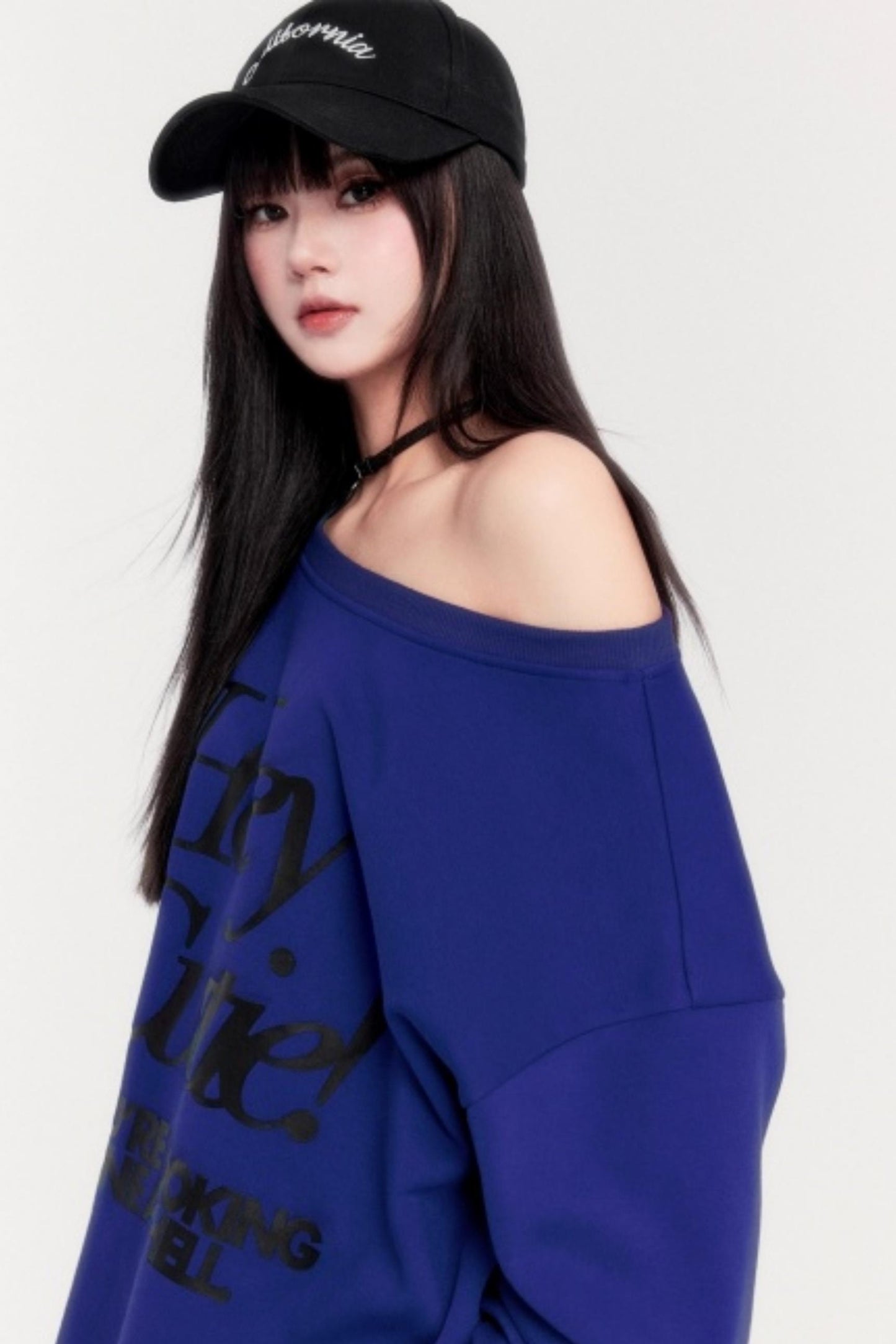 Loose Fleece Long-Sleeved Sweatshirt