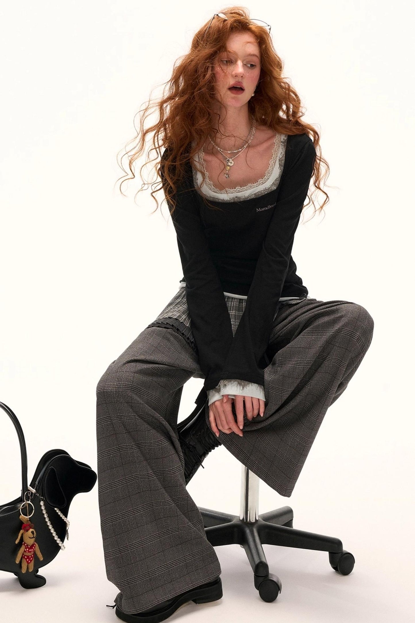 Lace Layered Long Sleeve T-Shirt