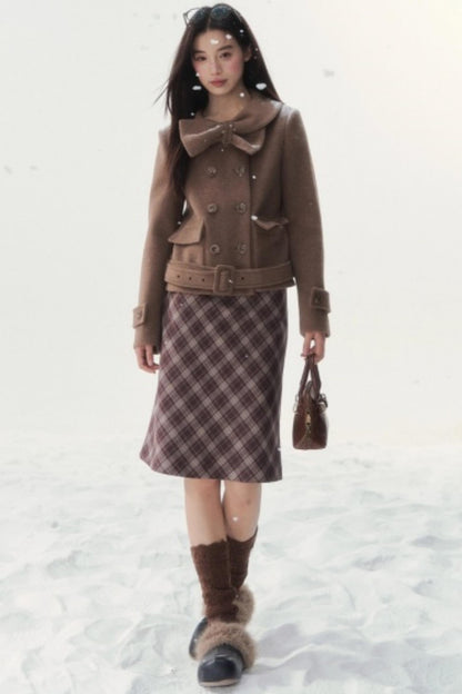 Vintage Double-Breasted Winter Coat